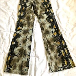 Snake skin print jean
